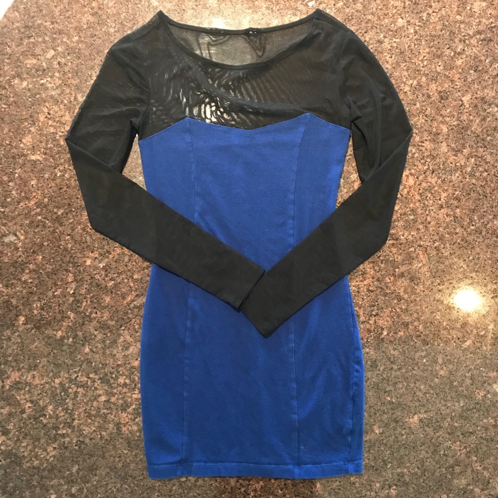 Charlotte Russe Mesh Sleeve Mini Dress 💙